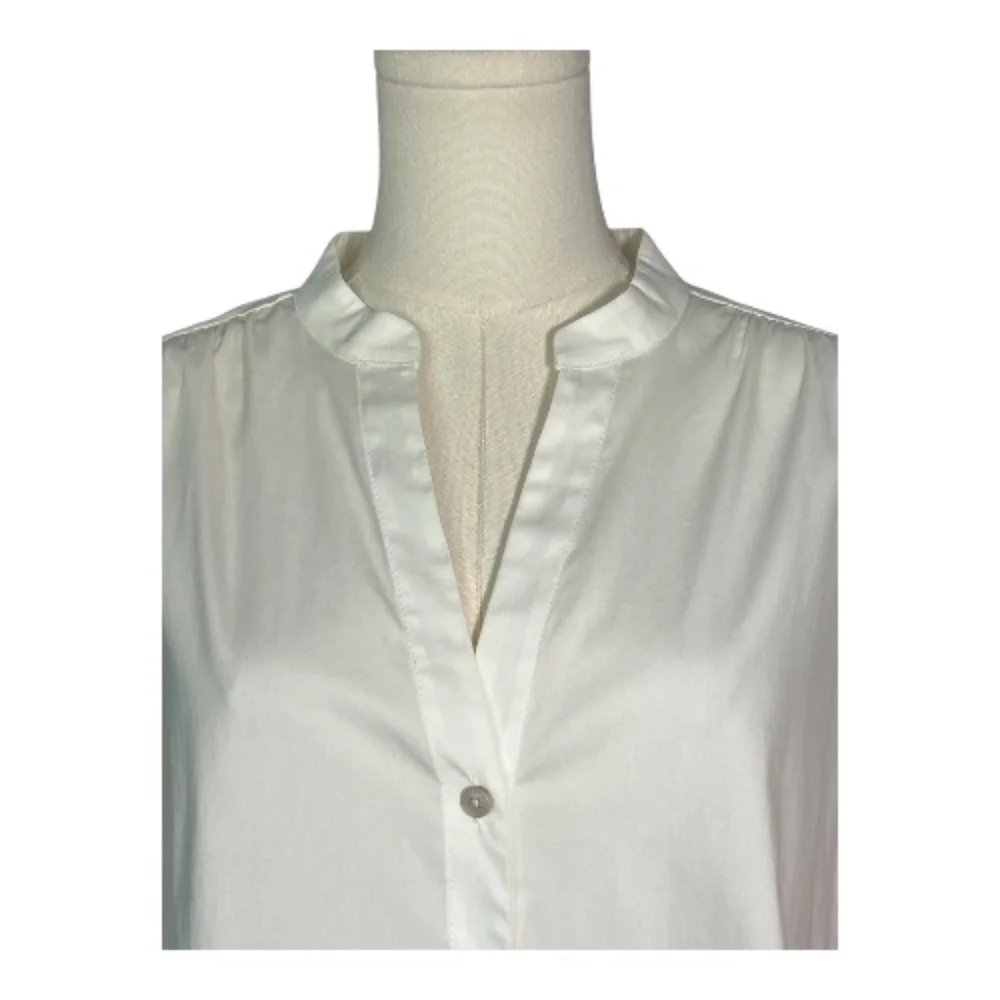 EUC Chico’s embroidered poplin blouse balloon sleeve | size 14 - Picture 2 of 10